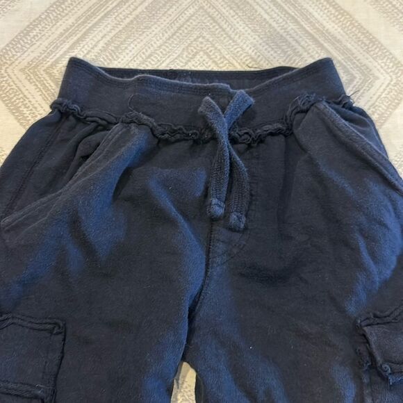Mish Boys Navy Black Cargo Sweat Shorts - Picture 3 of 5